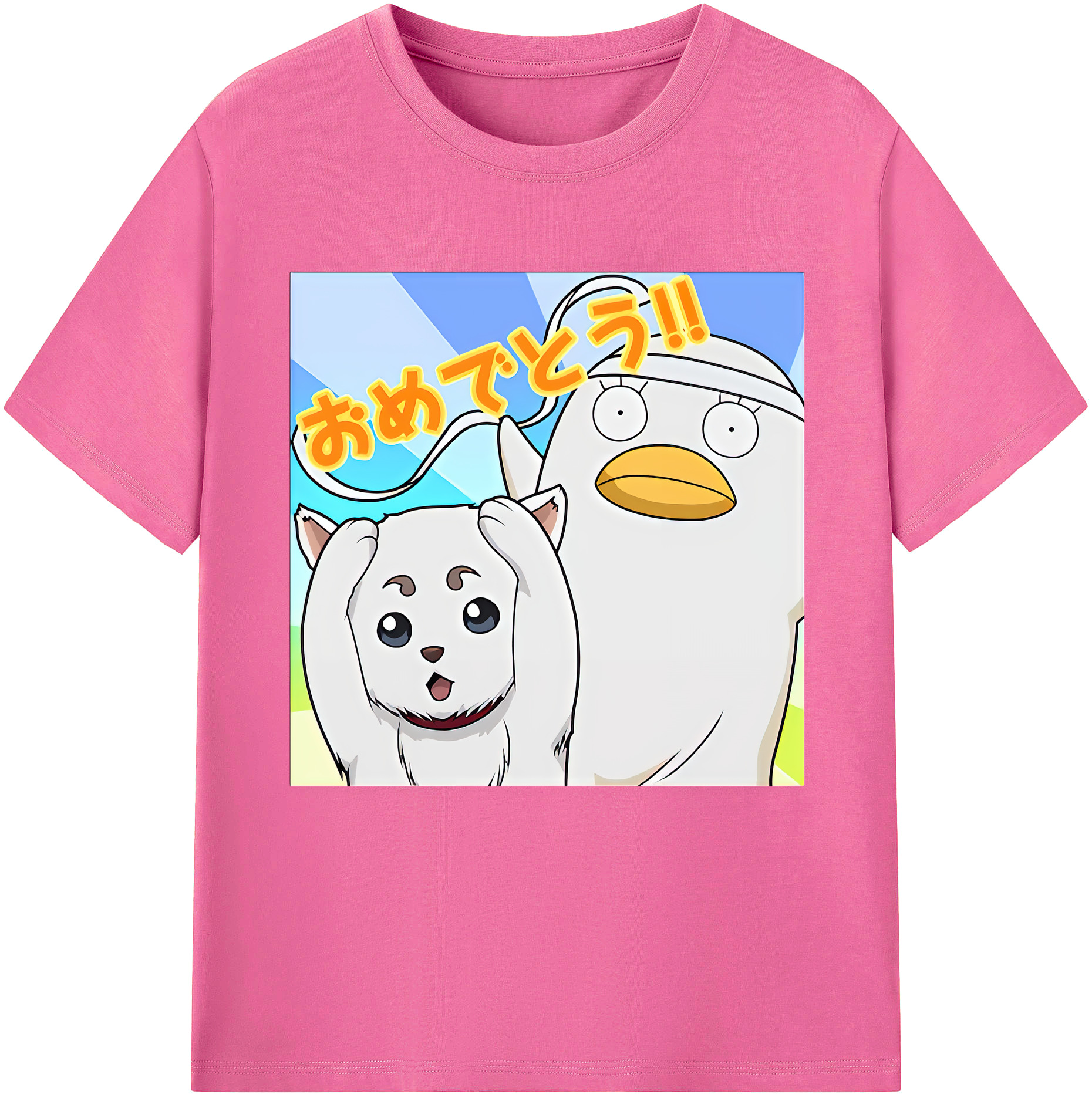 （画像用） ぎんたま 坂田銀時（さかたぎんとき） 神楽 志村新八（しむら しんぱち） GINTAMA Sakata Gintoki Kagura Shimura Shinpachi レディースカジュアルプリントTシャツ（綿100％）